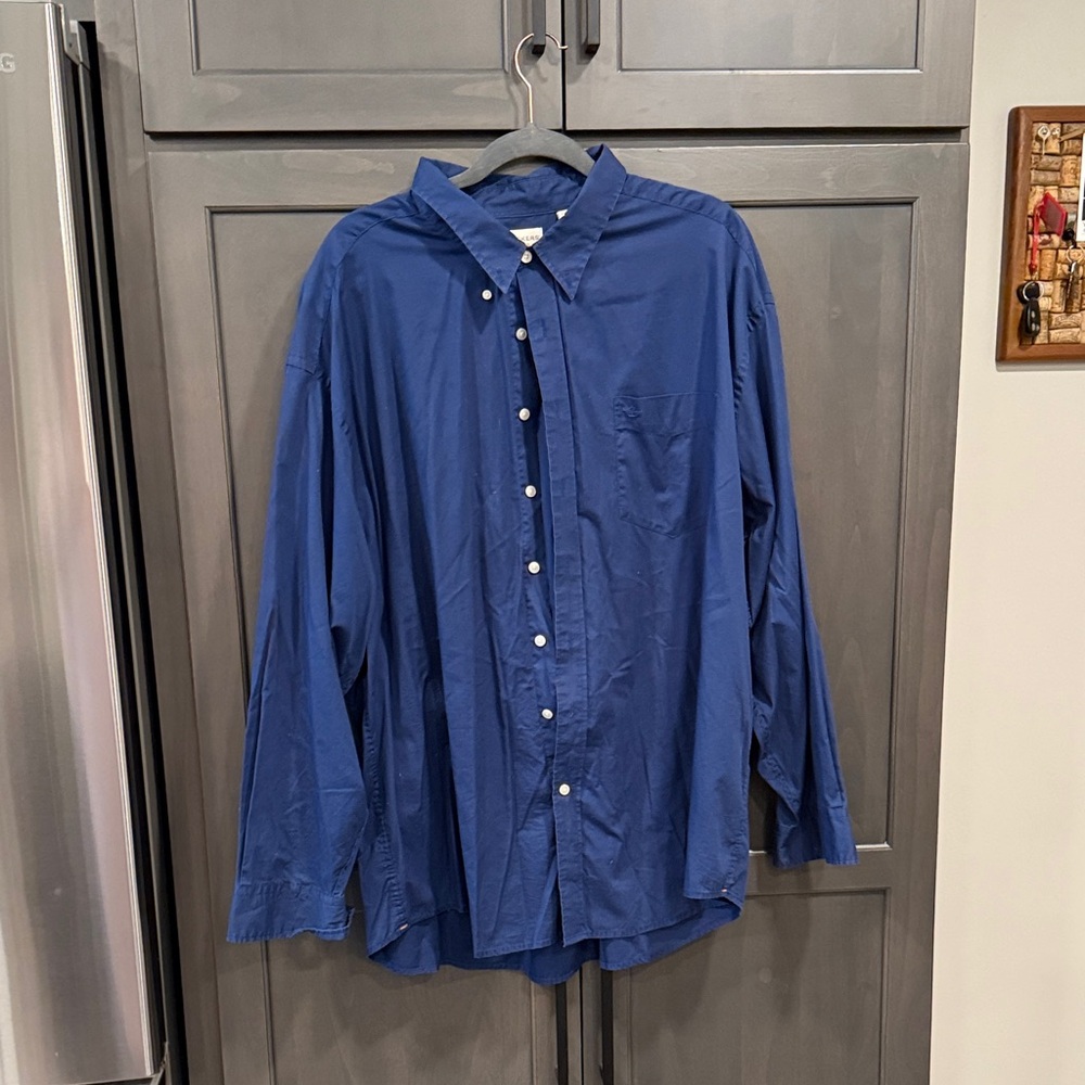 Dockers Men's Navy Casual Button-Down Shirt